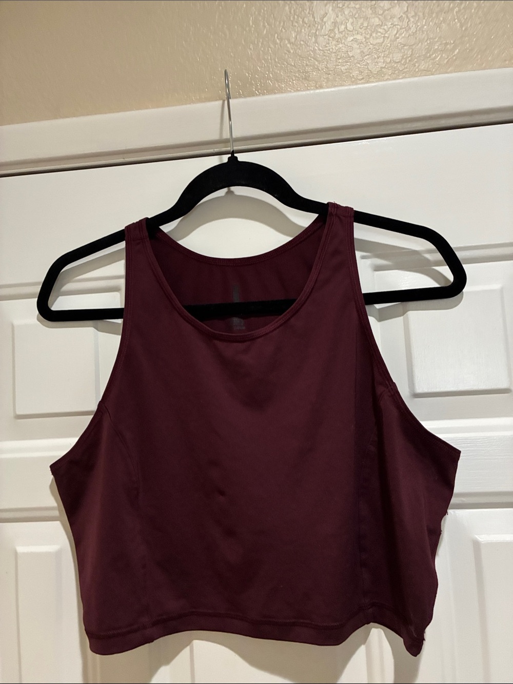 Lucy athletica Maroon High-Neck Crop Tank